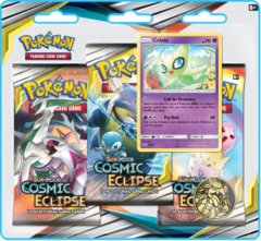 Pokemon Sun & Moon SM12 Cosmic Eclipse 3-Booster Blister Pack - Celebi